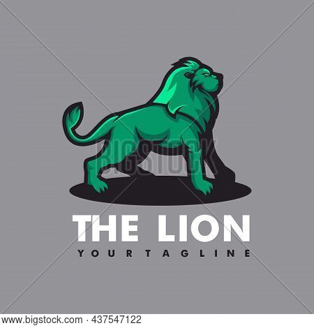 Lion Logo Design Vector With Modern Illustration Concept Style For Badge, Emblem And T-shirt Printin