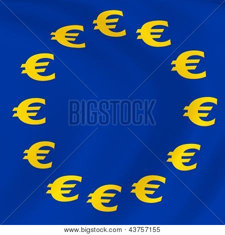 Flagge der Euro-Währung