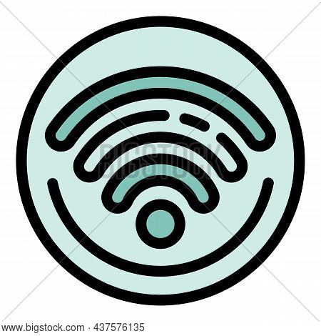 Wirelles Connecting Icon. Outline Wirelles Connecting Vector Icon Color Flat Isolated
