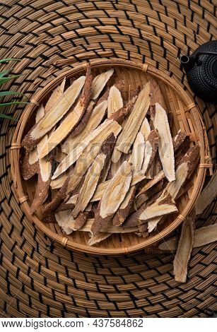 Chinese Herbal Medicine Astragalus Root.