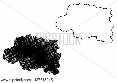 Panipat District (haryana State, Republic Of India) Map Vector Illustration, Scribble Sketch Panipat