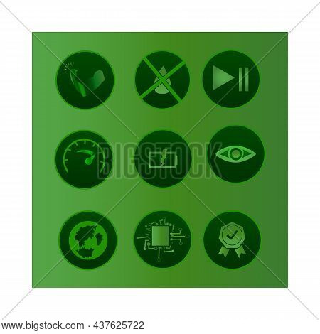 Flat Vector Icon - Illustration Of Battery Icon