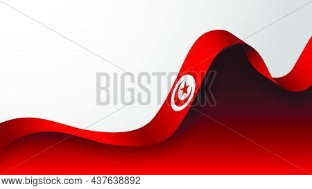 Eps10 Vector Patriotic Background With Tunisia Flag Colors. An Element Of Impact For The Use You Wan