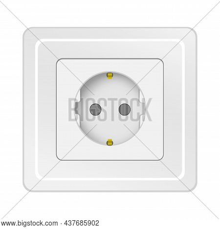 Socket Icon. Electrical Symbol. Technology Background. Isolated Element. Home Art. Vector Illustrati