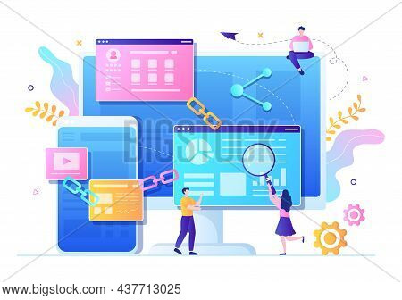 Seo Link Building As Search Engine Optimization, Marketing And Digital For Home Page Development Or