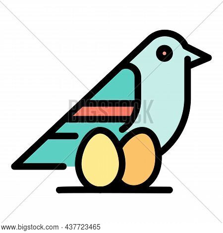 Quail Eggs Icon. Outline Quail Eggs Vector Icon Color Flat Isolated