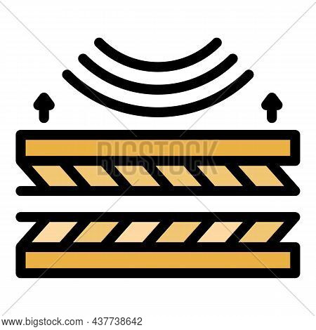 Soundproof Panels Icon. Outline Soundproof Panels Vector Icon Color Flat Isolated