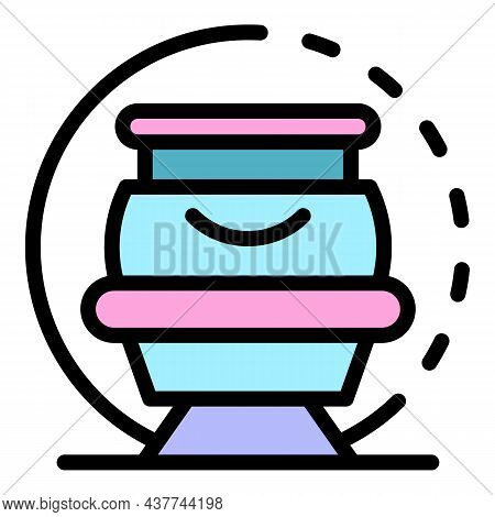 Computer Tomography Icon. Outline Computer Tomography Vector Icon Color Flat Isolated