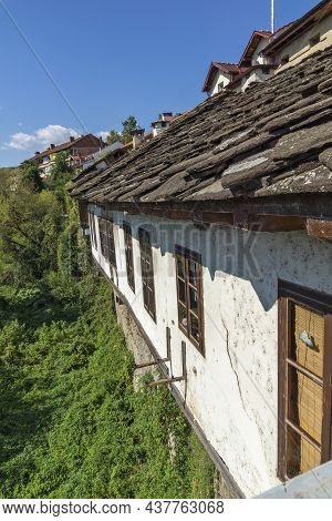 Troyan, Bulgaria - August 31, 2021: Panoramic View Of Center Of Town Of Troyan, Lovech Region, Bulga