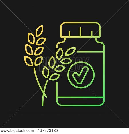 Fiber Gradient Vector Icon For Dark Theme. Digestion Supplement. Products To Manage Weight. Soluble 