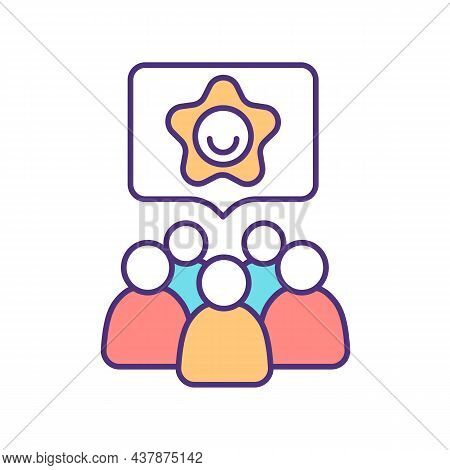 Social Trust Rgb Color Icon. Public Opinion On Governmental Issues. Media Literacy In Digital Era. R