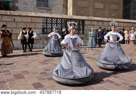 Krakow, Poland - July 27, 2021: Performance - When Bells Are Dancing Performed By Cracovia Danza Bal