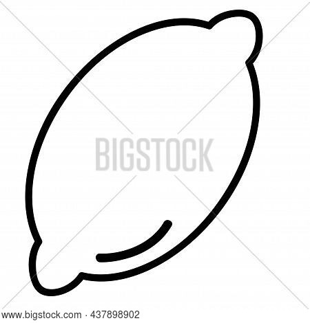Lemon Line Vector. Isolate On White Background.