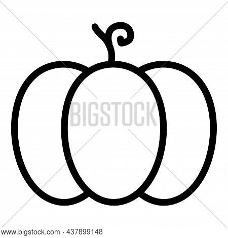 Pumpkin Line Vector. Isolate On White Background.