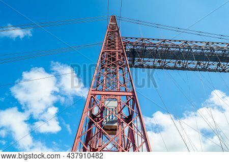 Detail Of The Famous Vizcaya Bridge In Portugalete, Basque Country, Spain