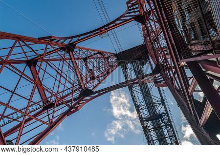 Detail Of The Famous Vizcaya Bridge In Portugalete, Basque Country, Spain