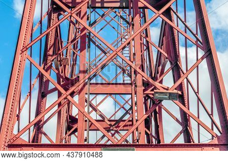 Detail Of The Famous Vizcaya Bridge In Portugalete, Basque Country, Spain