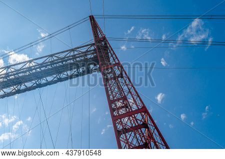 Detail Of The Famous Vizcaya Bridge In Portugalete, Basque Country, Spain