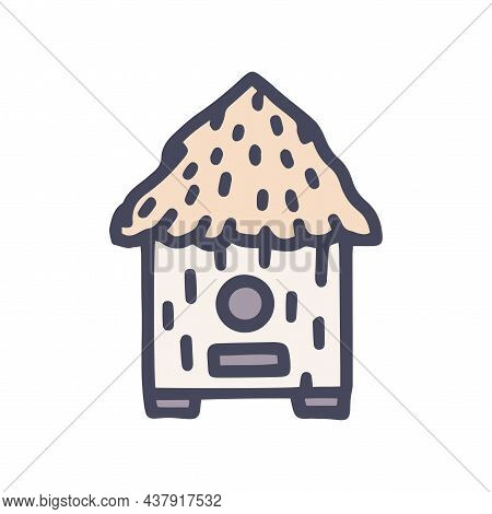 Bee Hive Color Vector Doodle Simple Icon