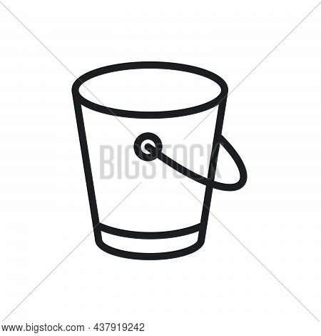 Bucket Icon Template Black Color Editable. Bucket Icon Symbol Flat Vector Illustration For Graphic A