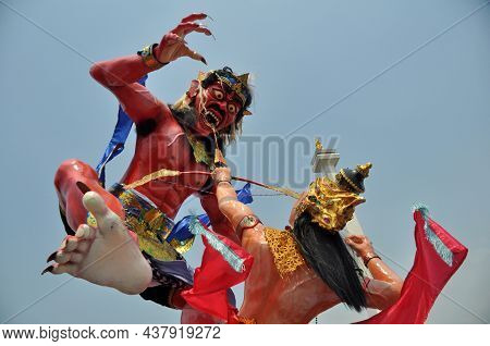Ogoh-ogoh The Demon Symbol At Indonesia Hindunese New Year Celebration
