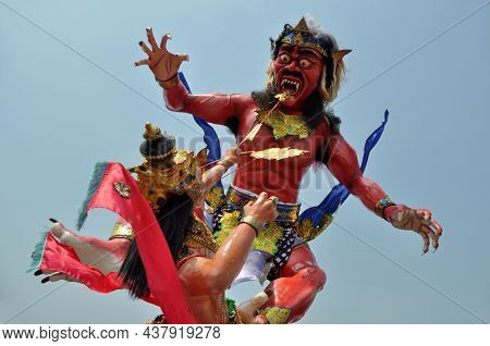 Ogoh-ogoh The Demon Symbol At Indonesia Hindunese New Year Celebration
