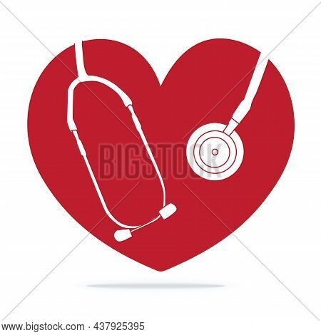 Collection Of Heart Icon, Valentines Day Heart  Illustration
, Stethoscope,symbol Of Love Icon, Hear