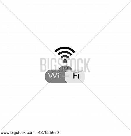 Wifi And Signal Icon Design Concept White Background