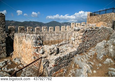 Alanya castle top view ,  Alanya , Turkey. Beautiful  Alanya Turkey landscape travel landmark.