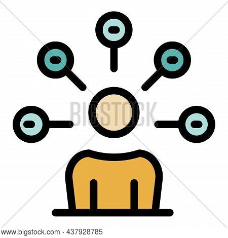 Skill Development Icon. Outline Skill Development Vector Icon Color Flat Isolated