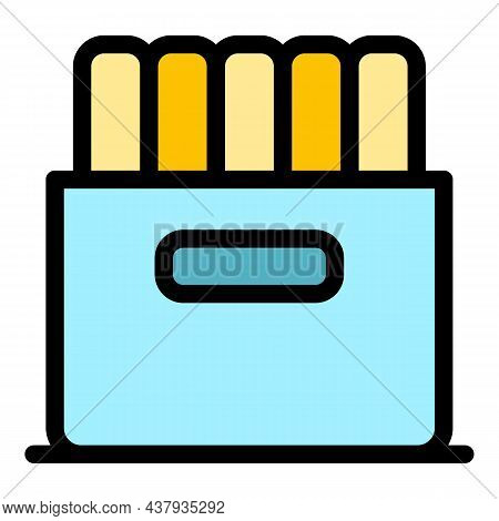 Files Box Icon. Outline Files Box Vector Icon Color Flat Isolated