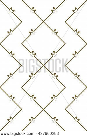 Heart, Thin Line Seamless Pattern. Geometrical Diagonal Gride, Vertical Zig-zag Stripes, Grey Color.