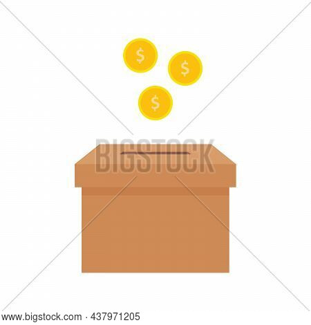 Donate Money For Charity Vector Design Illustration Isolated On White Background