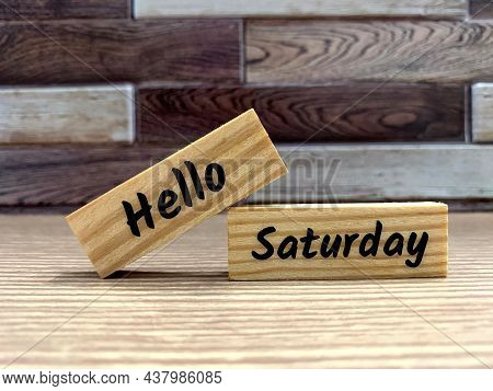 Wishing Happy Monday, Tuesday, Wednesday, Thursday, Friday, Saturday, And Sunday Text On Wooden Bric