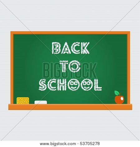 Vector School Blackboard, Back To School