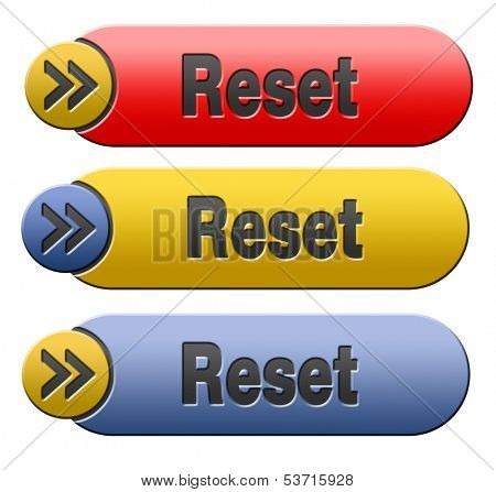 Reset button start again or refresh icon refresh or redo sign