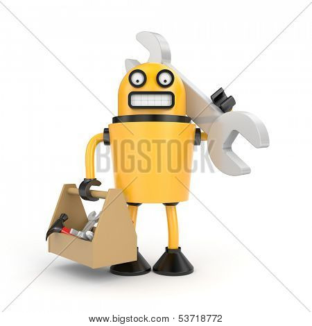 Robot with toolbox