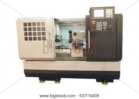The image of a lathe