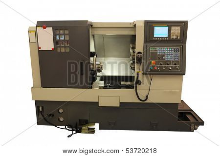 The image of a lathe