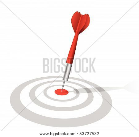 realistic darts target with shadow