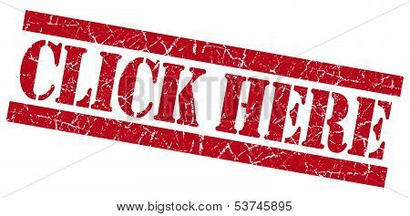 Click Here Grunge Red Stamp