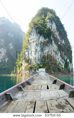 Floating Ship In Ratchaprapa Dam Suratthani, Thailand