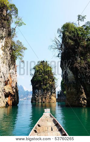 Floating Ship In Ratchaprapa Dam Suratthani, Thailand