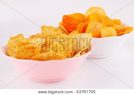 Potato Chips In Bowls