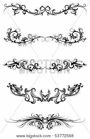 Abstract floral ornaments
