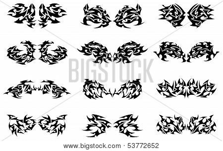 Various tribal tattoos