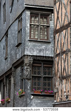 Half-timbered house in Tours Loire Valley France
