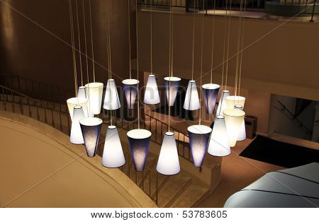 Modern Multi-colored Chandelier