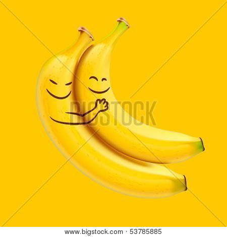 Funny sleeping bananas