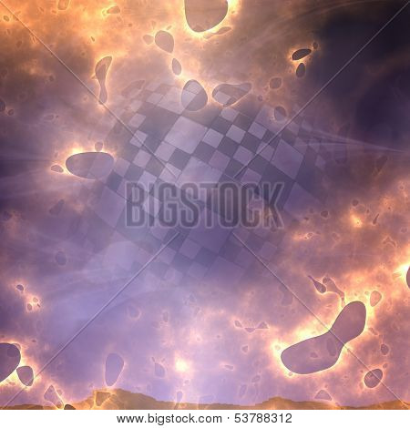 Glowing Fiery Background
